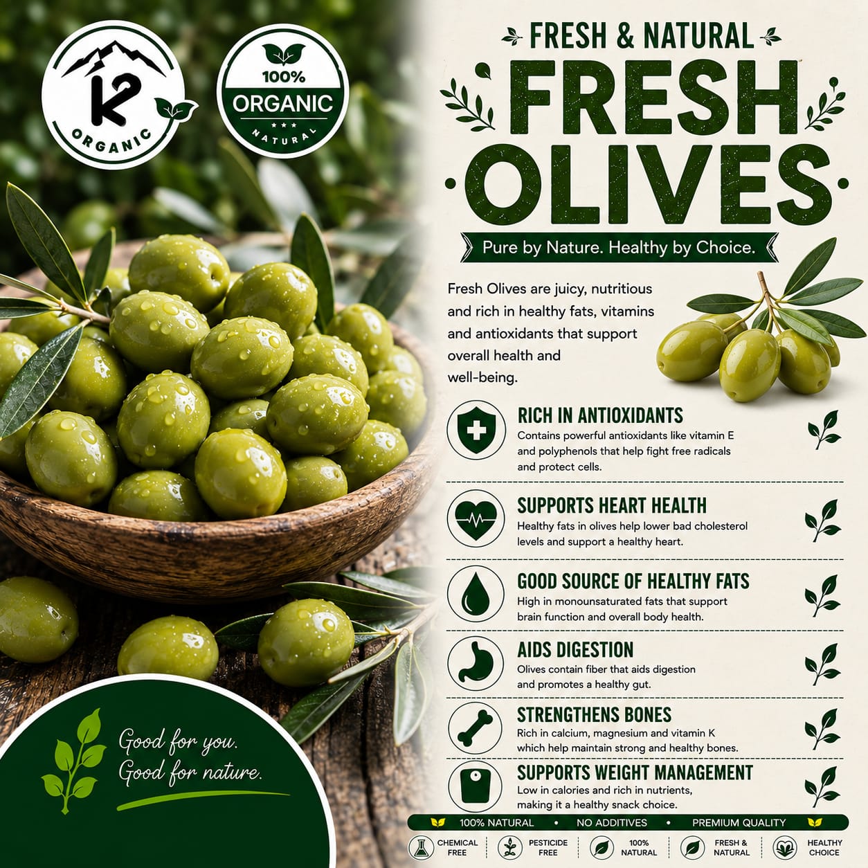 Olives Fresh - Mediterranean Olives (400g)