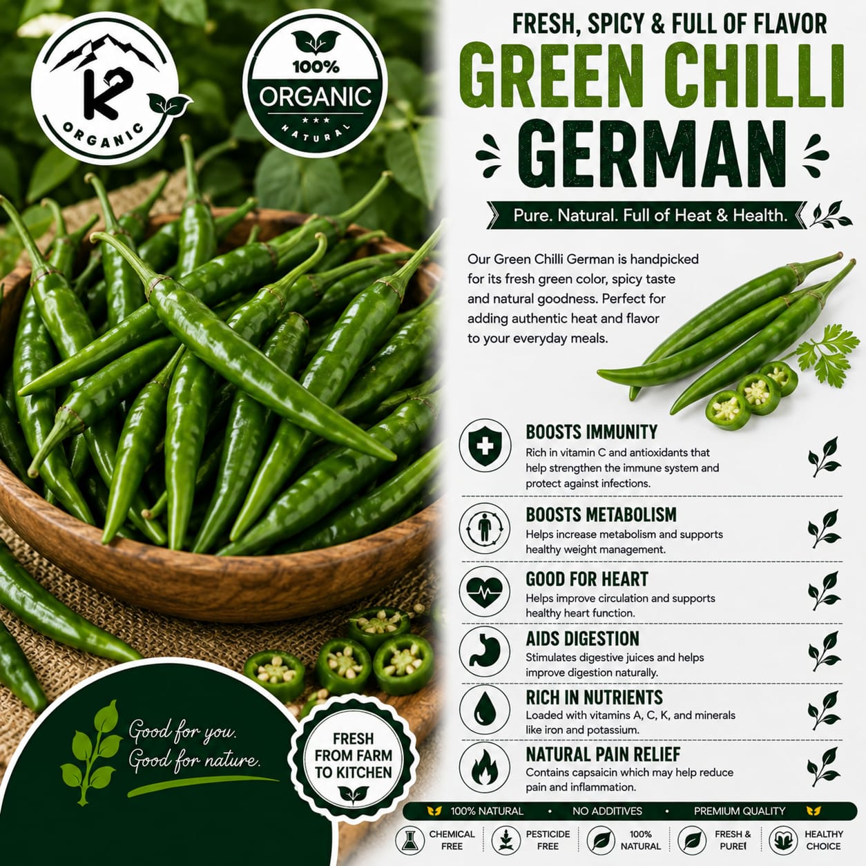 Green Chilli - German 200 gm