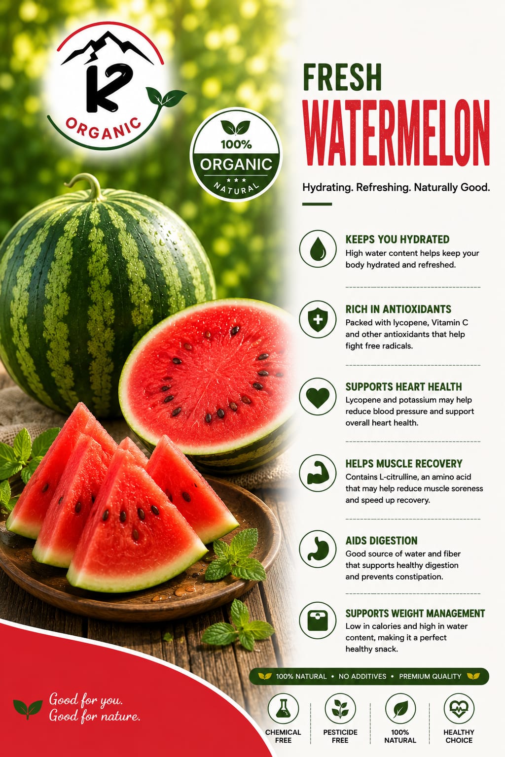 Watermelon - Dark Green (1PC) 4kg+
